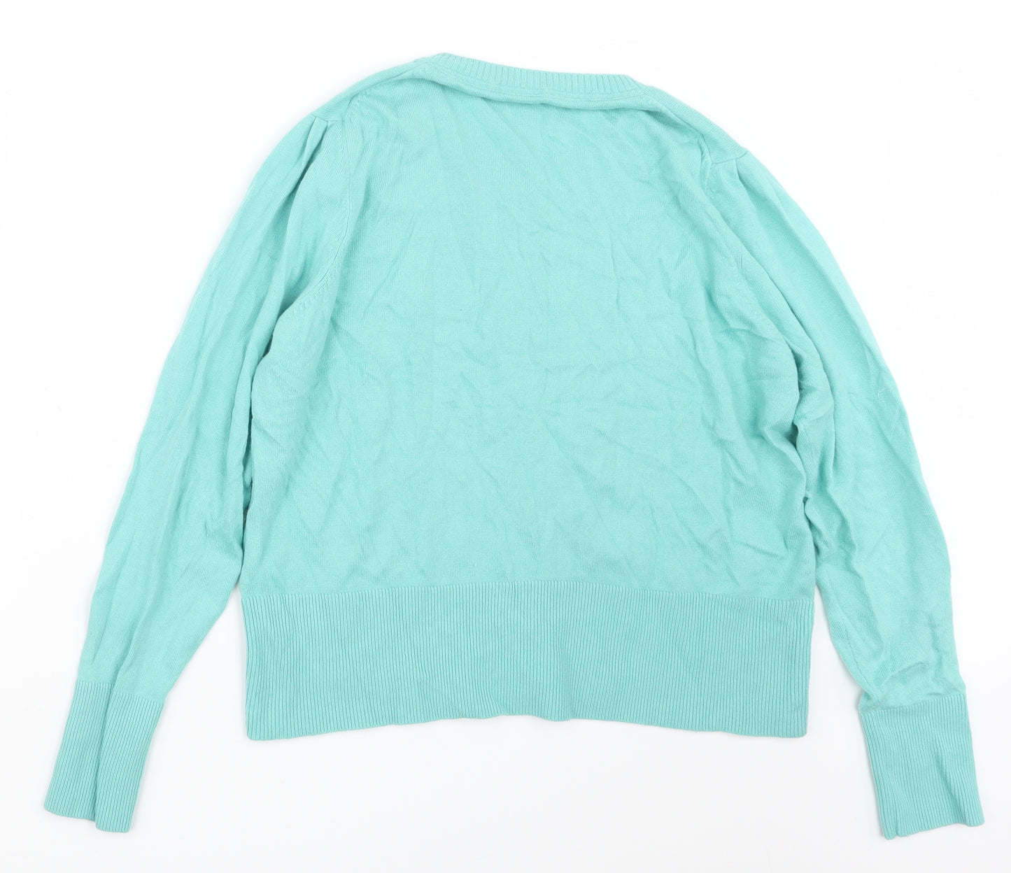 Marks and Spencer Womens Green  Knit Cardigan Jumper Size 22