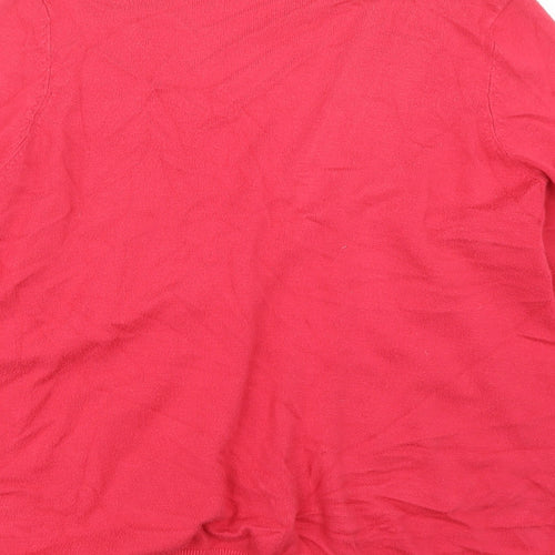 e. Womens Pink  Knit Cardigan Jumper Size 14