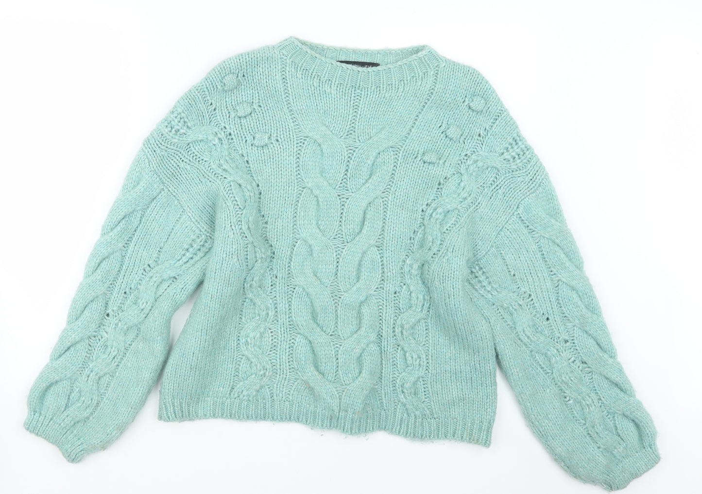 F&F Womens Green  Knit Pullover Jumper Size 10