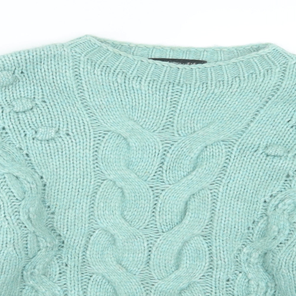 F&F Womens Green  Knit Pullover Jumper Size 10