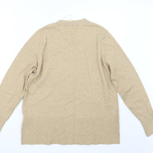 Marks and Spencer Womens Beige  Knit Pullover Jumper Size 18