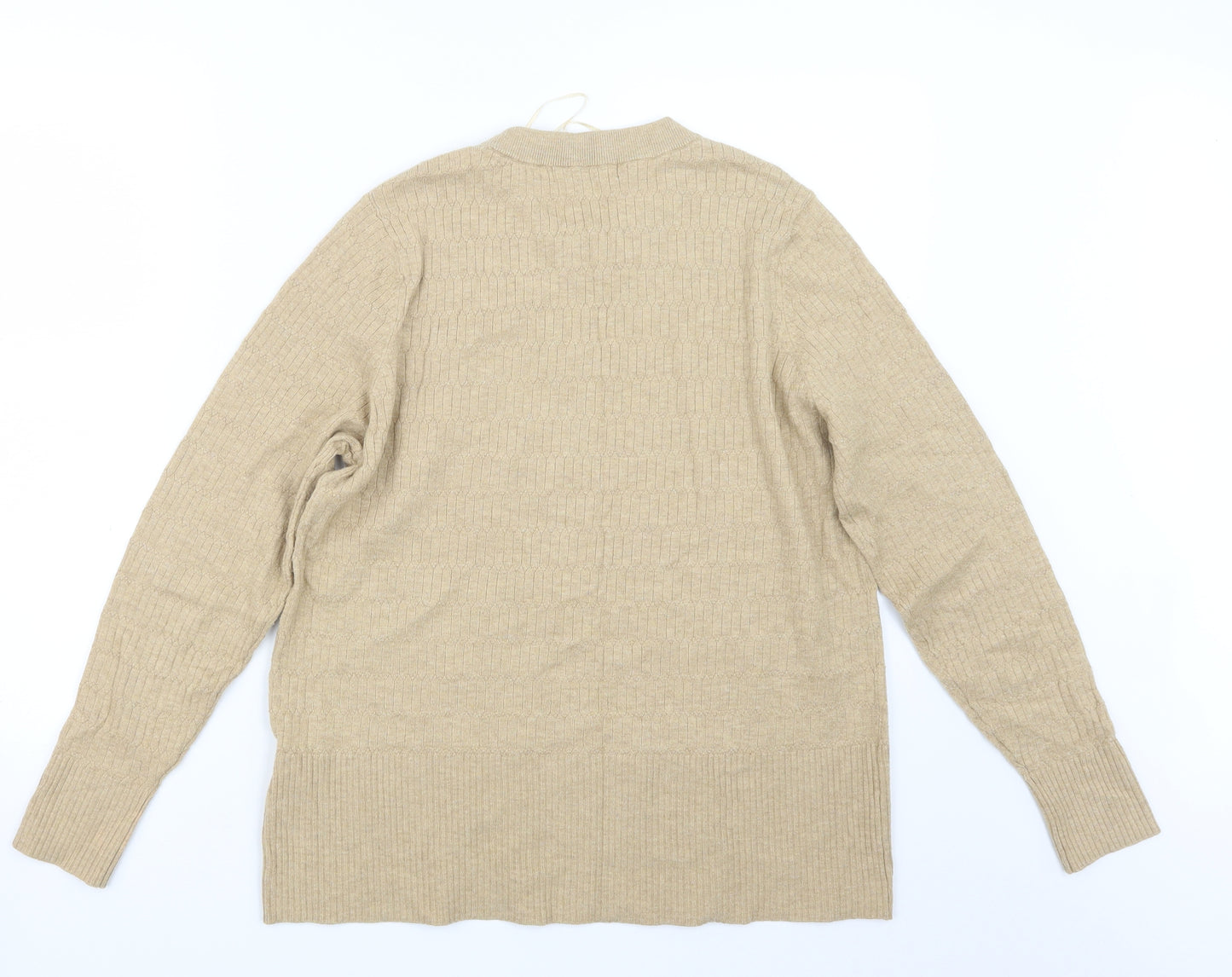 Marks and Spencer Womens Beige  Knit Pullover Jumper Size 18