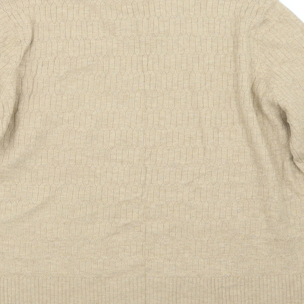 Marks and Spencer Womens Beige  Knit Pullover Jumper Size 18
