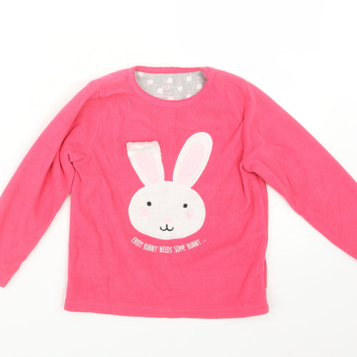 Young Dimension Girls Pink Geometric  Top Pyjama Top Size 5-6 Years