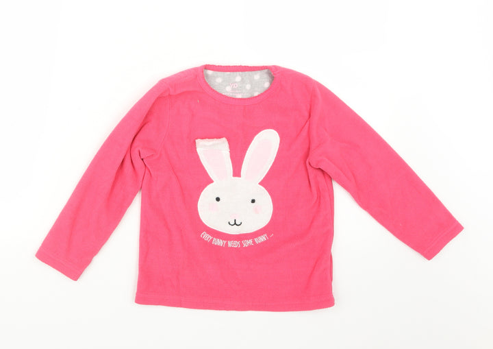 Young Dimension Girls Pink Geometric Top Pyjama Top Size 5-6 Years
