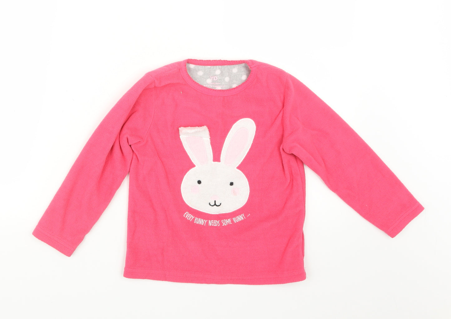 Young Dimension Girls Pink Geometric  Top Pyjama Top Size 5-6 Years