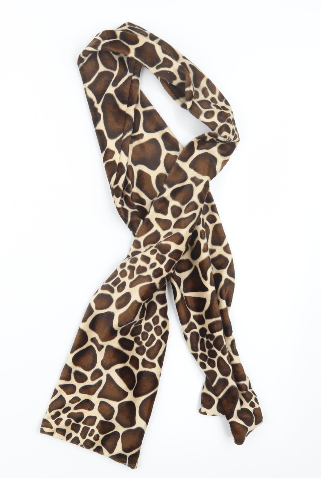 Preworn Womens Brown Animal Print   Scarf