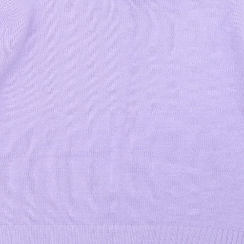 Pure & Natural Womens Purple  Knit Pullover Jumper Size M