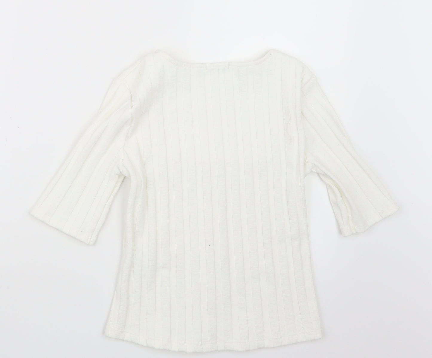Stradivarius Womens White   Cropped T-Shirt Size L