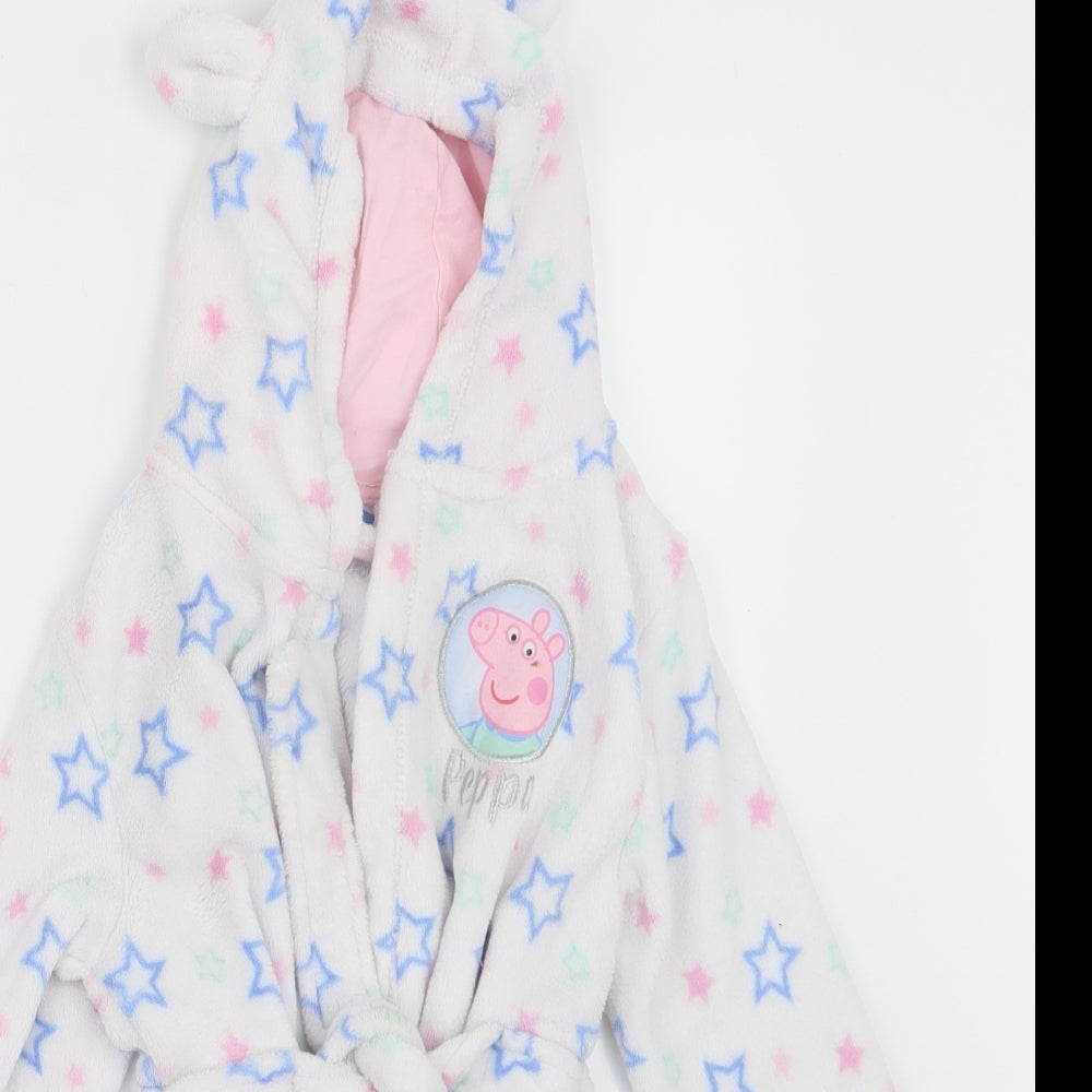 George Girls White Geometric  Babydoll Gown Size 18-24 Months  - Peppa Pig