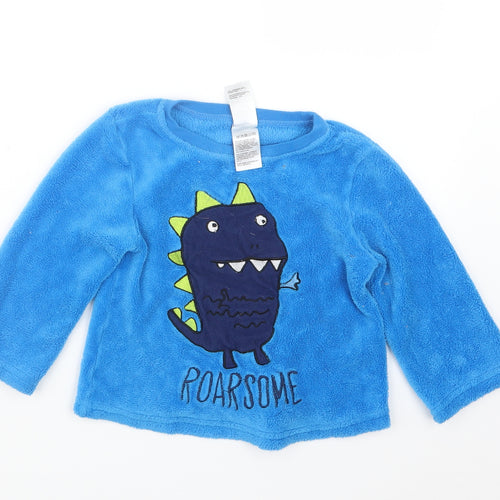 Peacocks Boys Blue Geometric   Pyjama Top Size 5-6 Years