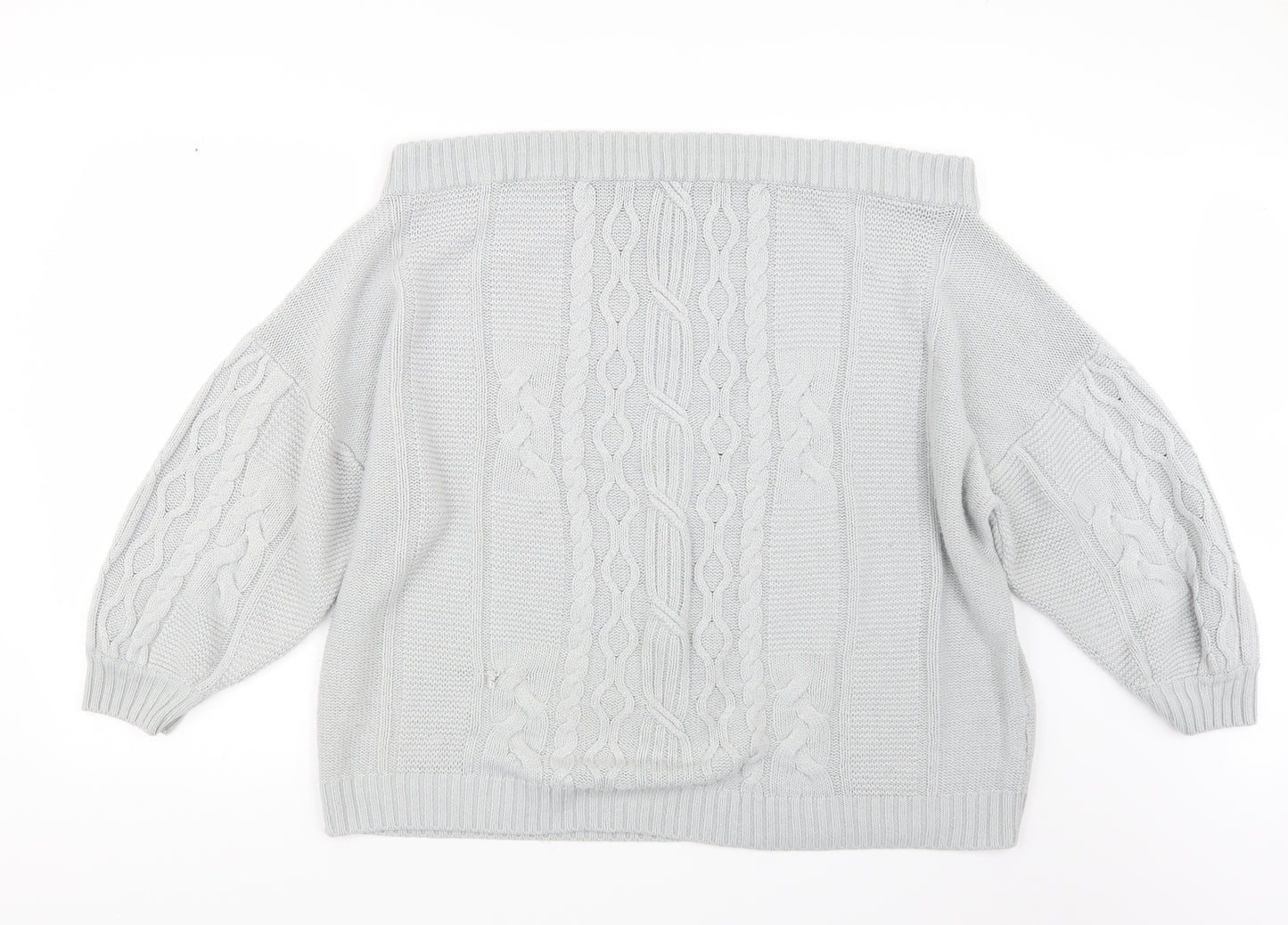 Be You Womens Grey  Knit Pullover Jumper Size 20