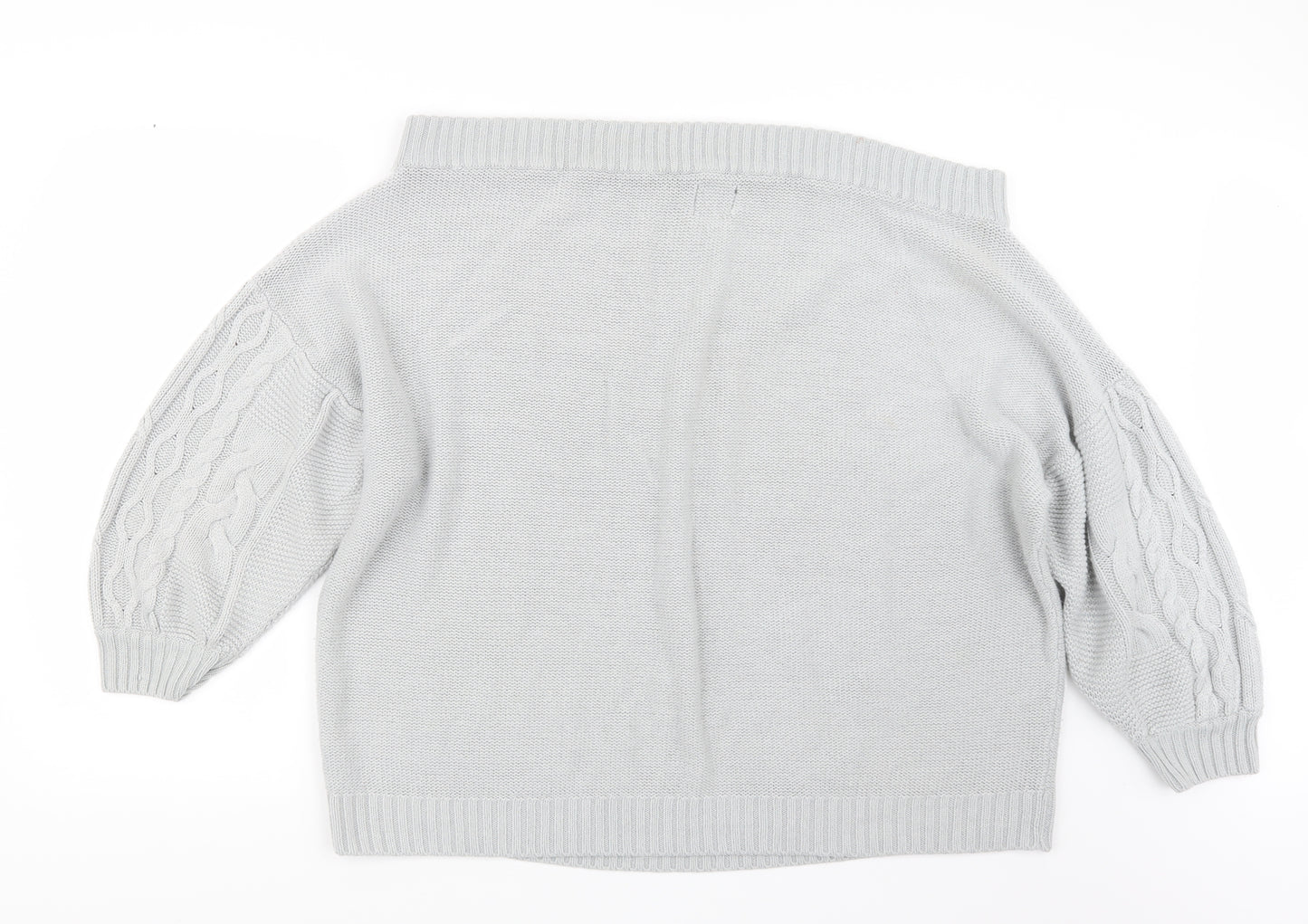 Be You Womens Grey  Knit Pullover Jumper Size 20