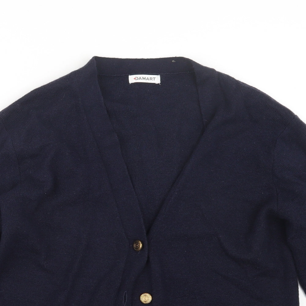 Damart Womens Blue  Knit Cardigan Jumper Size 10