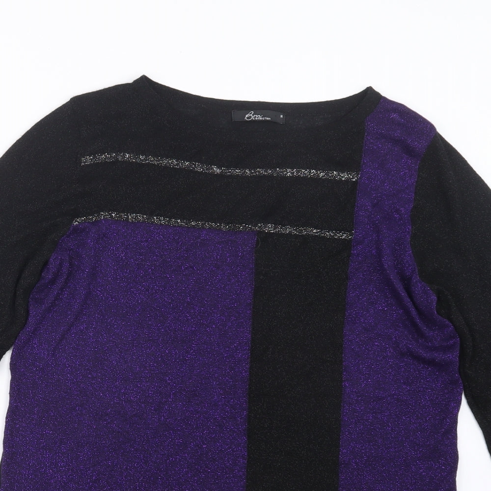 Bm Collection Womens Purple   Pullover Jumper Size M