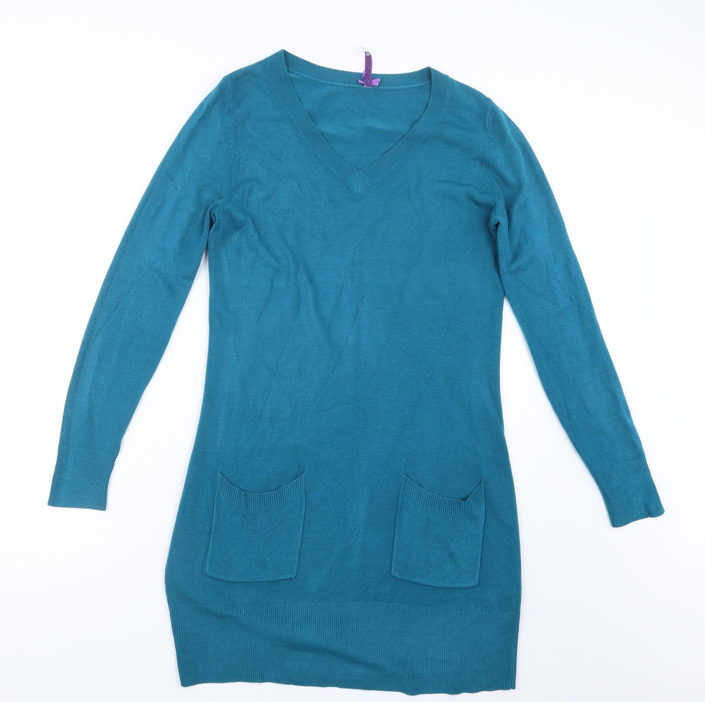 BHS Womens Blue  Knit Pullover Jumper Size 10  - Long