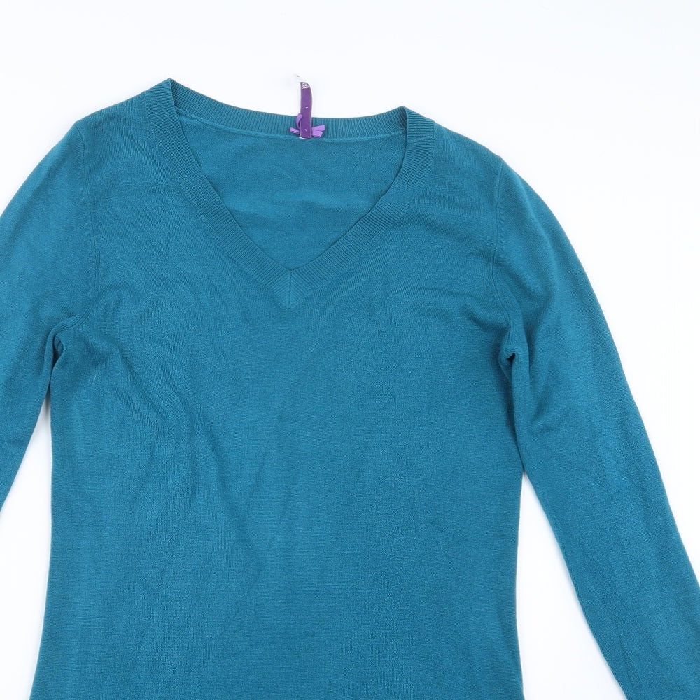 BHS Womens Blue  Knit Pullover Jumper Size 10  - Long