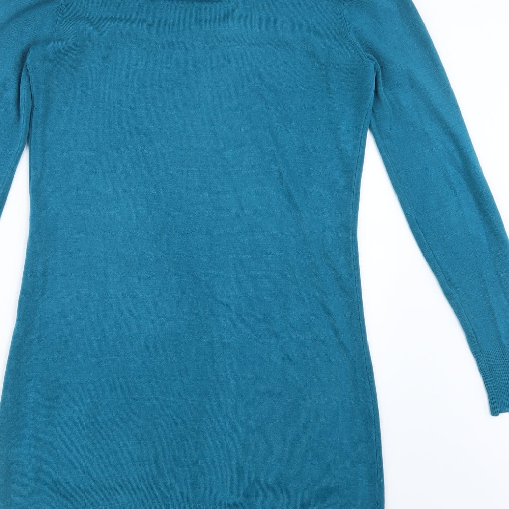 BHS Womens Blue  Knit Pullover Jumper Size 10  - Long