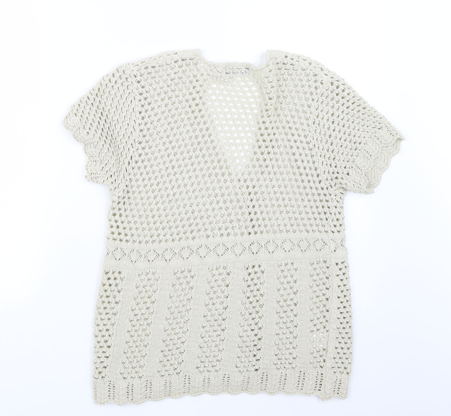 Pyari Womens Beige  Knit Cardigan Jumper Size S