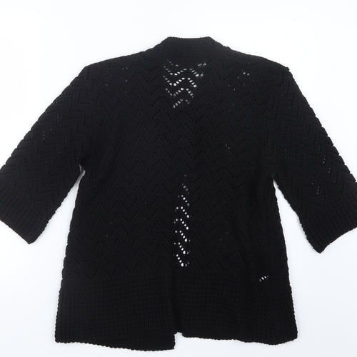 Glimpse Design Womens Black  Knit Cardigan Jumper Size S
