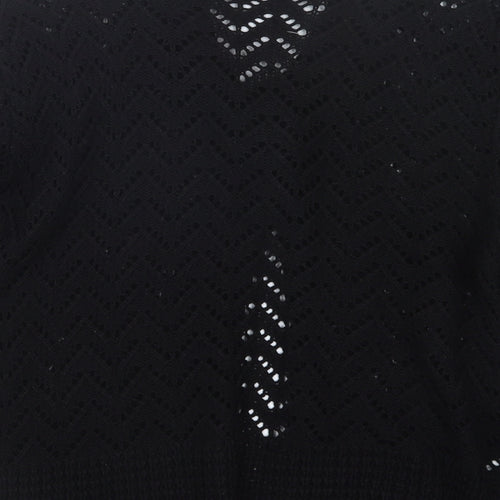 Glimpse Design Womens Black  Knit Cardigan Jumper Size S