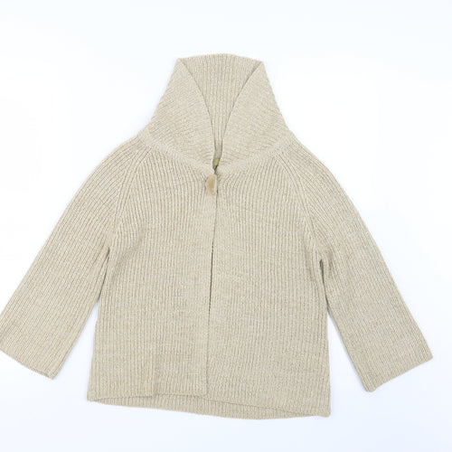 TU Womens Beige  Knit Cardigan Jumper Size 14