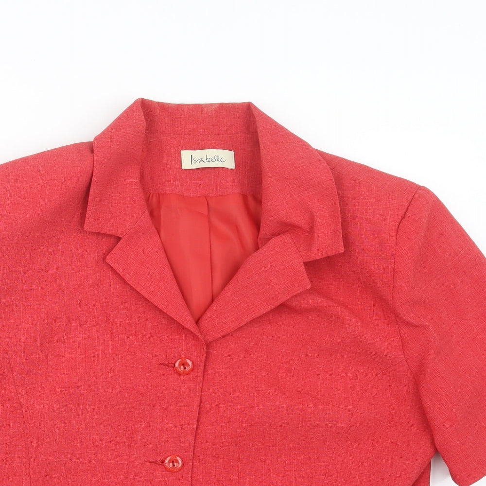 Isabelle Womens Red   Jacket  Size 14