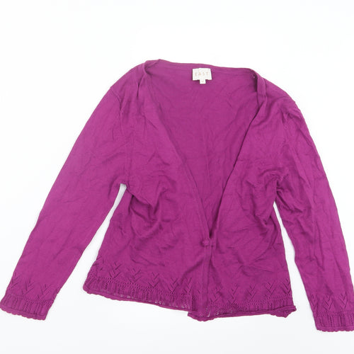 EAST Womens Purple  Knit Cardigan Jumper Size XS