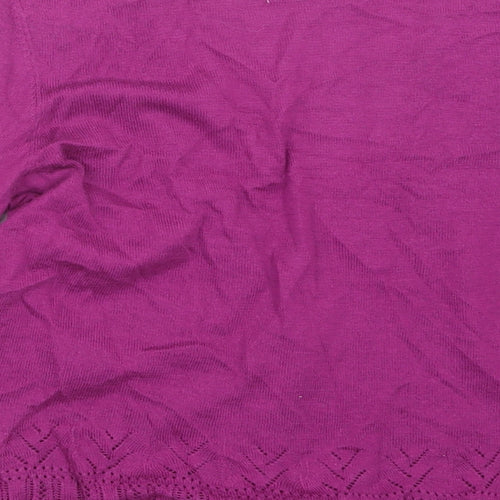 EAST Womens Purple  Knit Cardigan Jumper Size XS