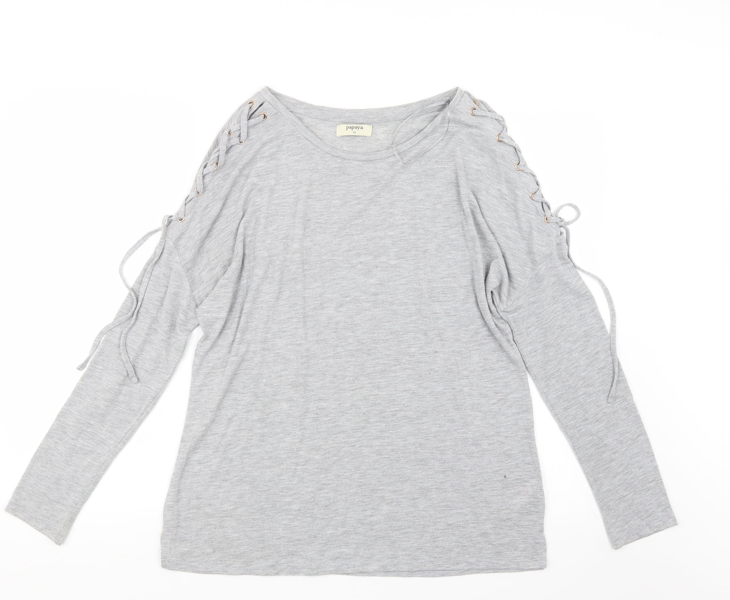 Papaya Womens Grey   Basic T-Shirt Size 16