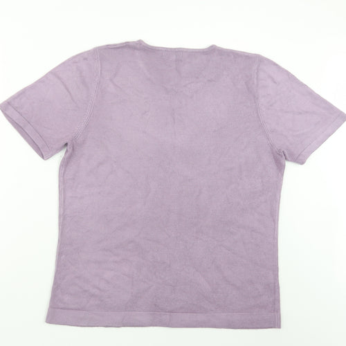 Papaya Womens Purple  Knit Pullover Jumper Size 18