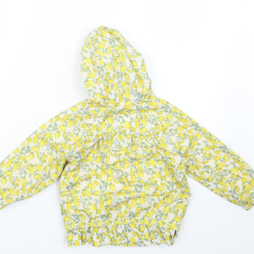 NEXT Girls Yellow Geometric  Jacket Coat Size 18-24 Months  - Lemon Print
