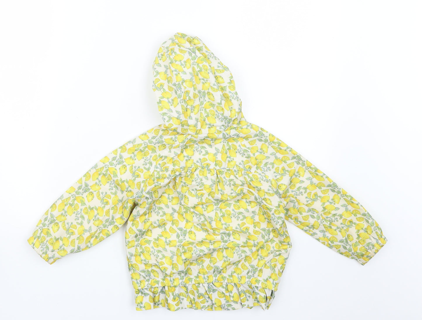 NEXT Girls Yellow Geometric  Jacket Coat Size 18-24 Months  - Lemon Print