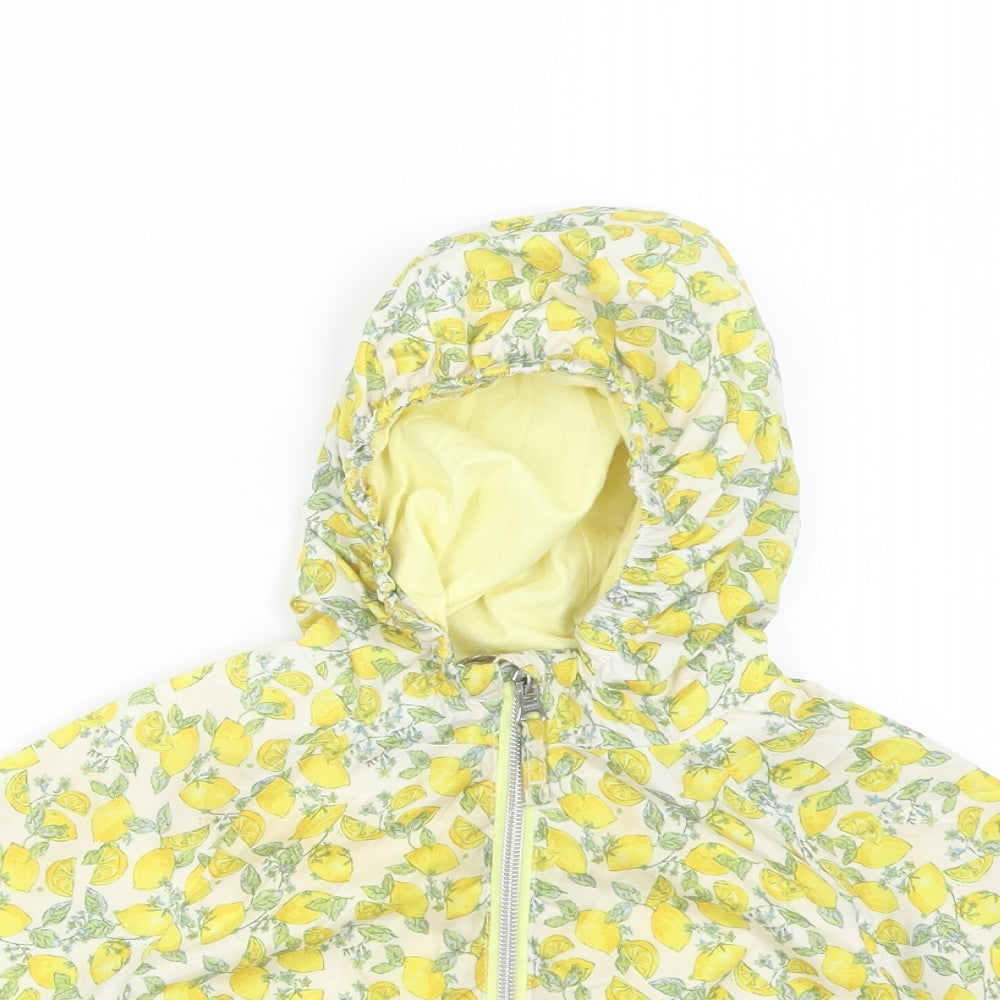 NEXT Girls Yellow Geometric  Jacket Coat Size 18-24 Months  - Lemon Print