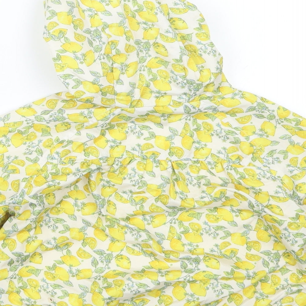 NEXT Girls Yellow Geometric  Jacket Coat Size 18-24 Months  - Lemon Print