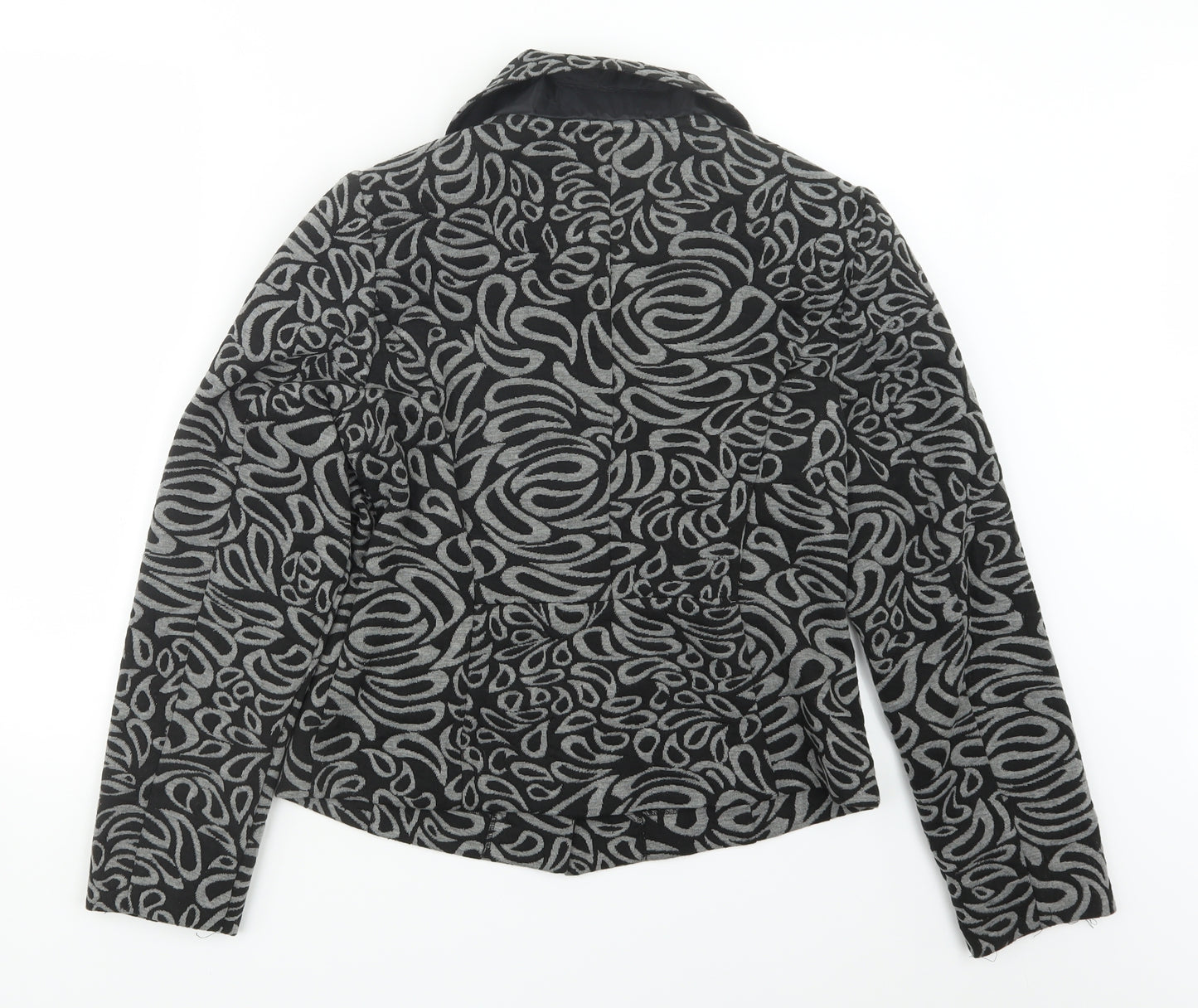 Oscar B. Womens Grey Geometric  Jacket  Size 12