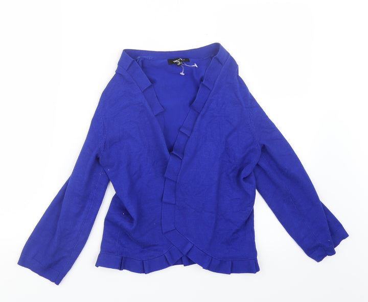 Verve Ami Womens Blue Knit Cardigan Jumper Size S