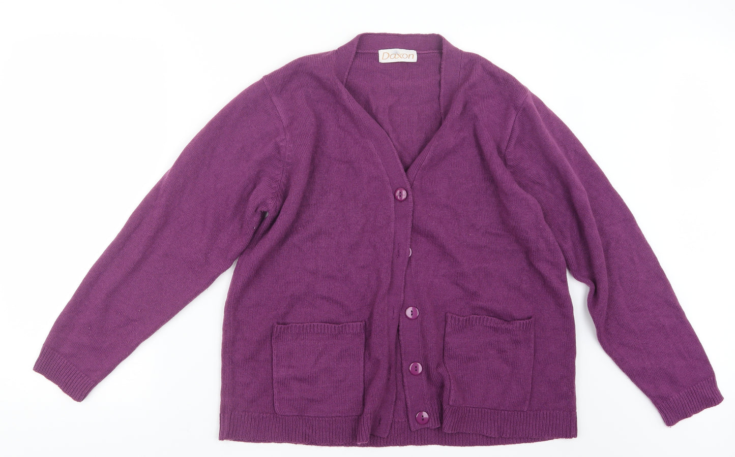 Daxon Womens Purple  Knit Cardigan Jumper Size 18