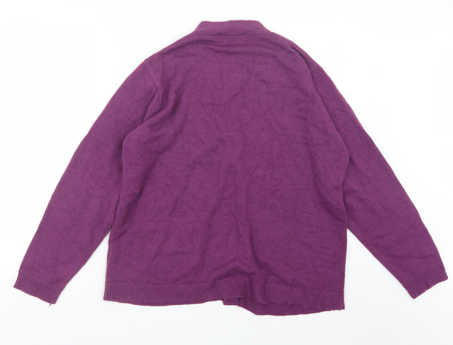 Daxon Womens Purple  Knit Cardigan Jumper Size 18