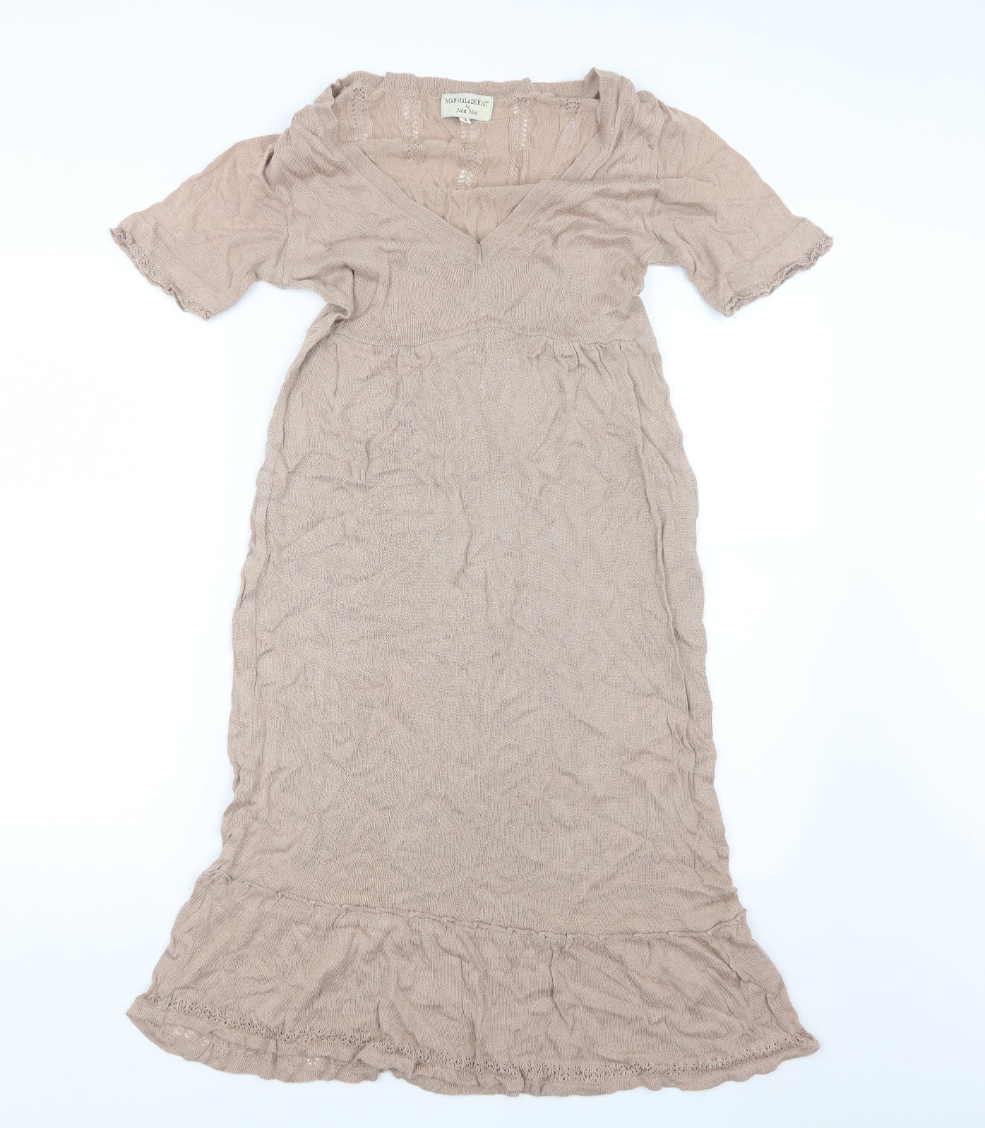 Noa Noa Womens Beige  Knit T-Shirt Dress  Size M