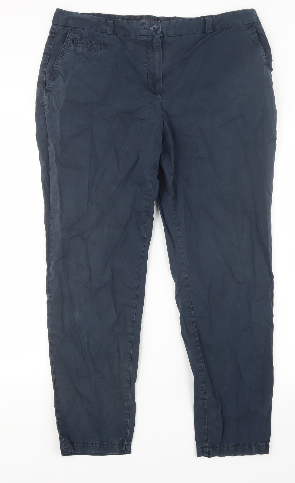Marks and Spencer Womens Blue   Trousers  Size 16 L28 in