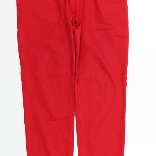 BS JEANS Womens Red   Straight Jeans Size 44 in L31 in
