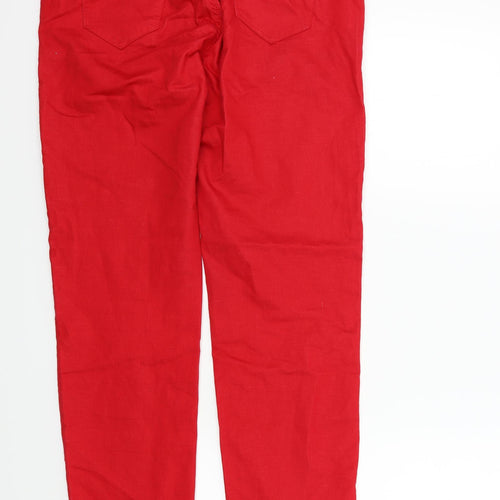 BS JEANS Womens Red   Straight Jeans Size 44 in L31 in