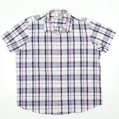 Ceader wood state Mens Orange Check   Button-Up Size 2XL