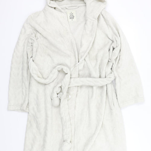 SNUGGLE DREAM SLEEP Womens Beige Solid  Top Robe Size M