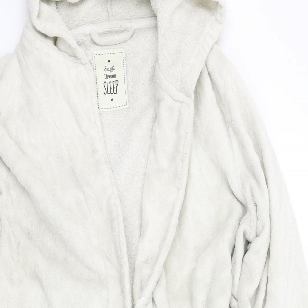 SNUGGLE DREAM SLEEP Womens Beige Solid  Top Robe Size M