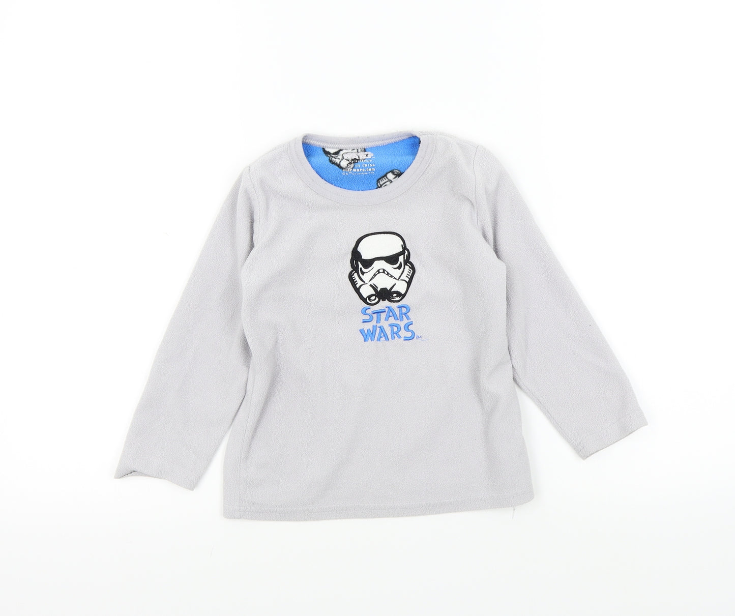 Rebel Boys Grey Colourblock   Pyjama Top Size 5 Years  - star wars