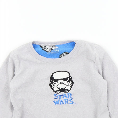 Rebel Boys Grey Colourblock   Pyjama Top Size 5 Years  - star wars