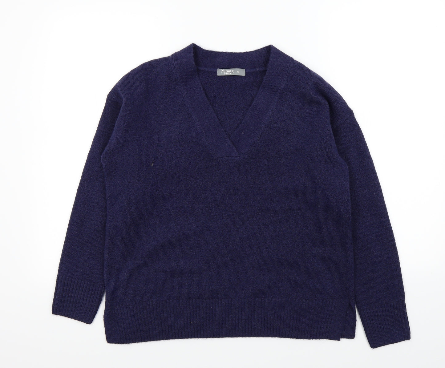 Nutmeg Womens Blue   Pullover Jumper Size 10