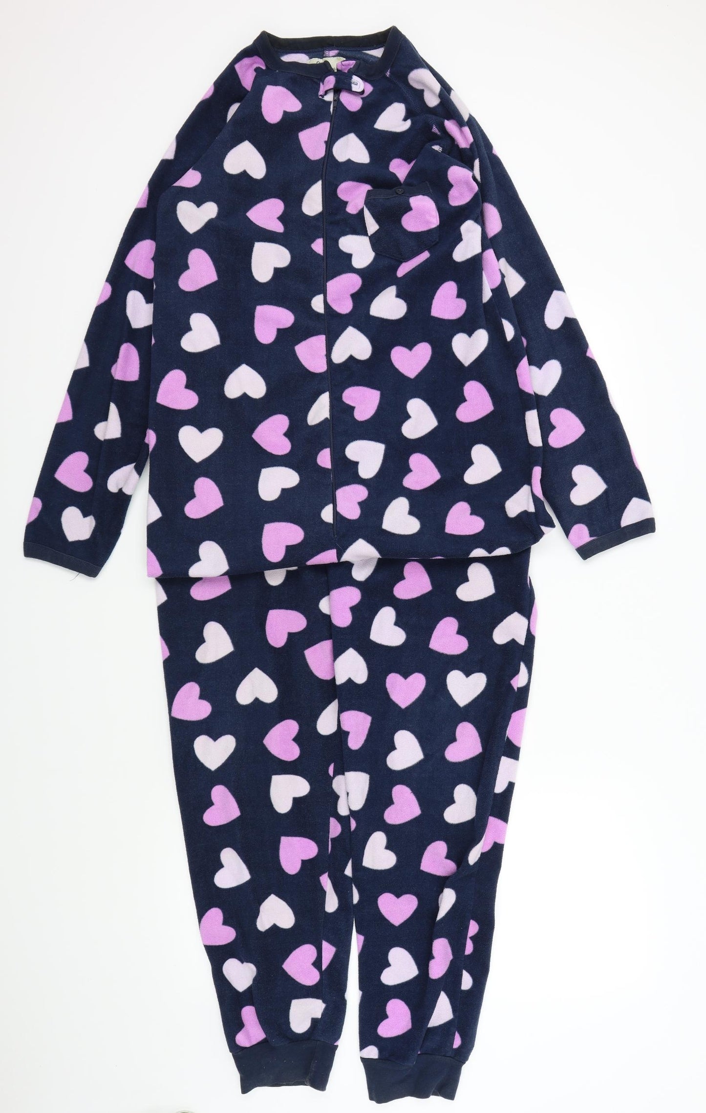 love to lounge Womens Blue Solid  Top One Piece Size 6  - LOVE HEART